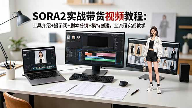 (18718期)SORA2实战带货视频教程:工具介绍+提示词+剧本分镜+模特创建,全流程实战教学-智云网