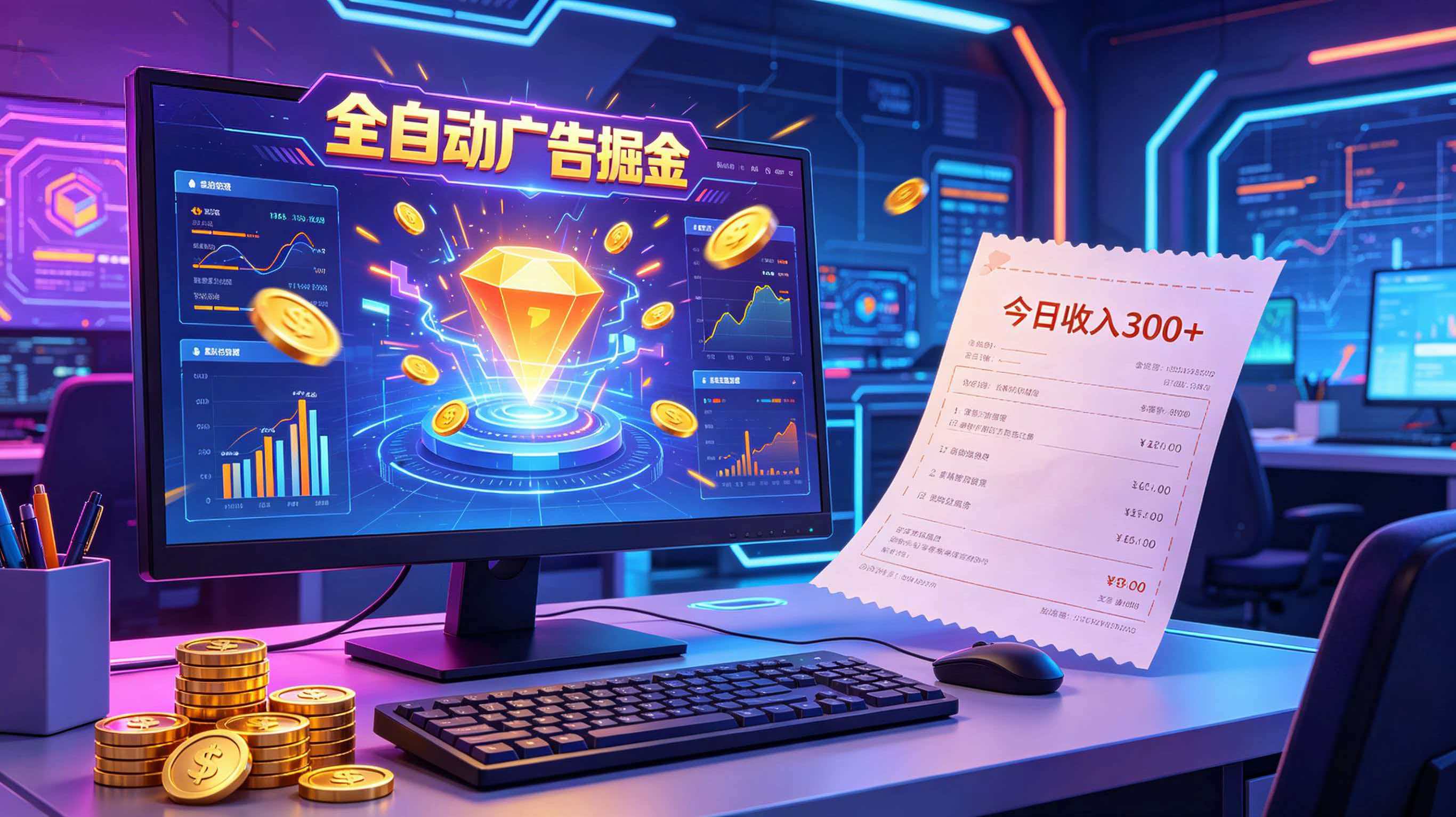 全自动广告掘金,日入300+。全程Ai自动化运行,解放双手,时间自由。收益稳定-智云网