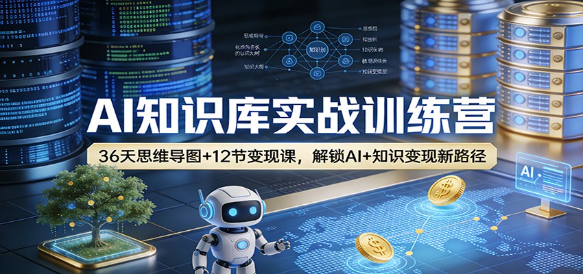 AI知识库实战训练营：36天思维导图+12节变现课，解锁AI+知识变现新路径-智云网