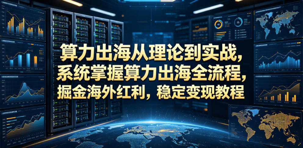 算力出海从理论到实战,系统掌握算力出海全流程,掘金海外红利,稳定变现教程-智云网