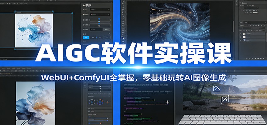 AIGC软件实操课：WebUI+ComfyUI全掌握，零基础玩转AI图像生成-智云网