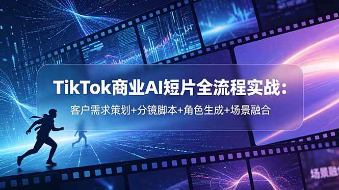 (18678期)TikTok商业AI短片全流程实战:客户需求策划+分镜脚本+角色生成+场景融合-智云网