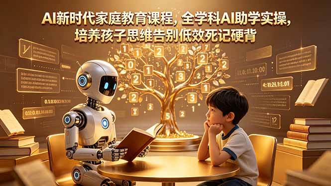 (18745期)AI新时代家庭教育课程,全学科AI助学实操,培养孩子思维告别低效死记硬背-智云网
