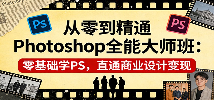 从零到精通Photoshop全能大师班:零基础学PS,直通商业设计变现-智云网