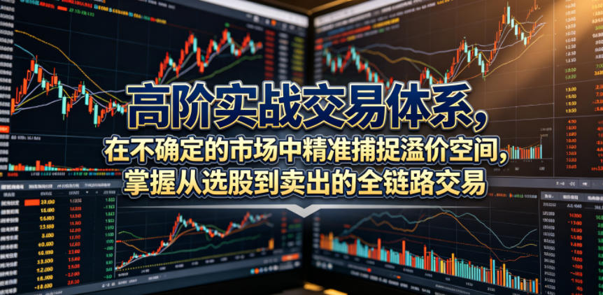高阶实战交易体系,在不确定的市场中精准捕捉溢价空间,掌握从选股到卖出的全链路交易心法(更新6月)-智云网