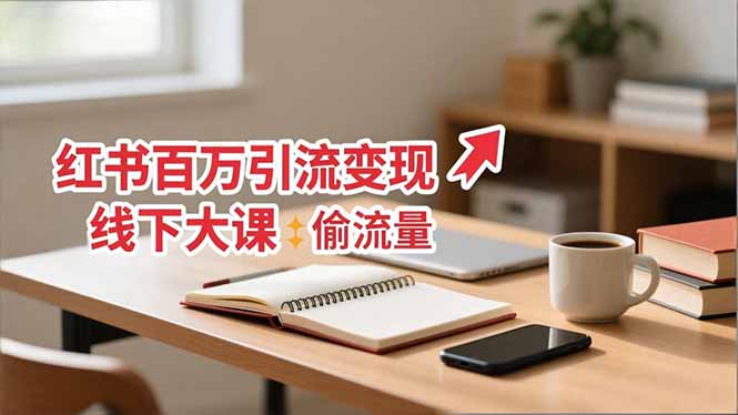 小红书百万引流变现-11月线下大课:分享从0到百万引流路径,手把手教偷流量、拿结果-智云网