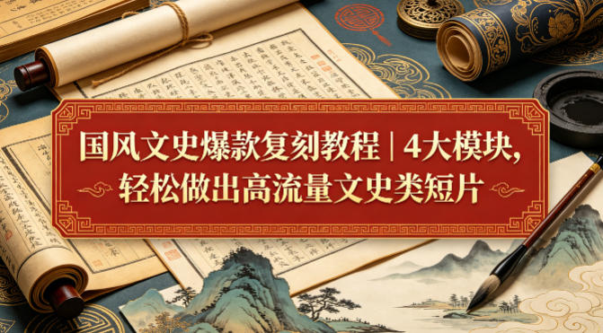 国风文史爆款复刻教程|4大模块,轻松做出高流量文史类短片-智云网