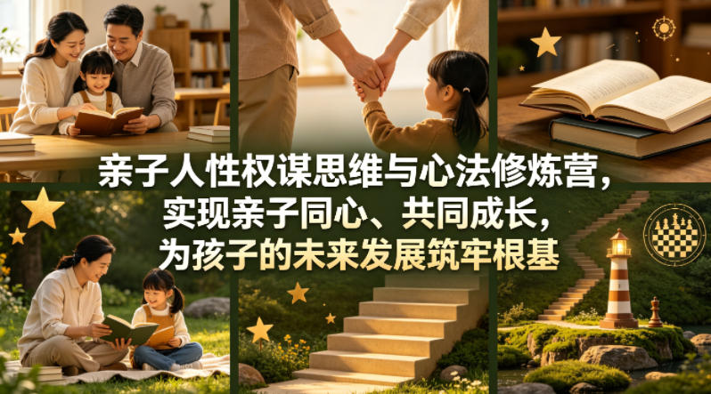 亲子人性权谋思维与心法修炼营，实现亲子同心、共同成长，为孩子的未来发展筑牢根基【音频】-智云网