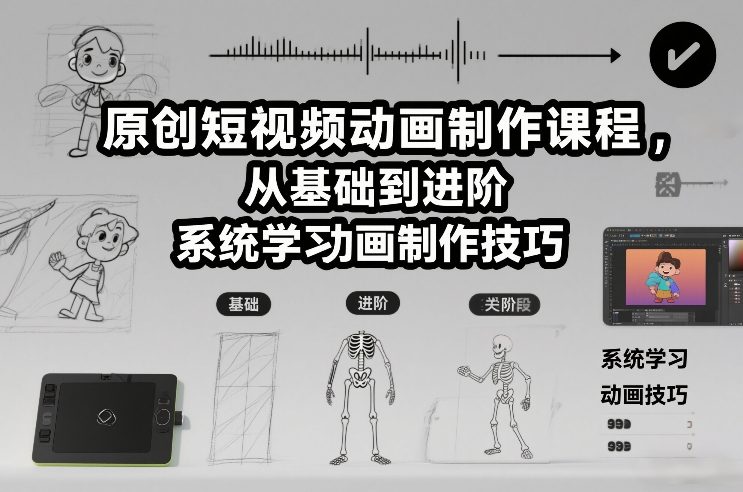 原创短视频动画制作课程,从基础到进阶,系统学习动画制作技巧-智云网