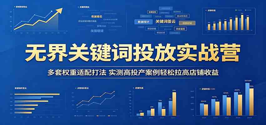 无界关键词投放实战营:多套权重适配打法,实测高投产案例轻松拉高店铺收益-智云网