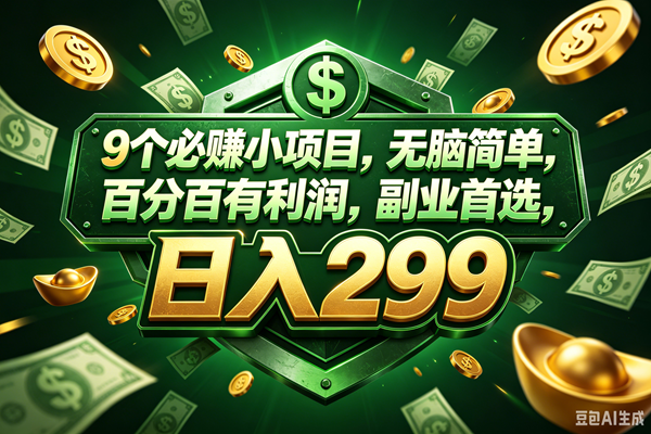(18712期)9个必赚的小项目,百分百赚,无脑简单,副业首选,日入199+-智云网