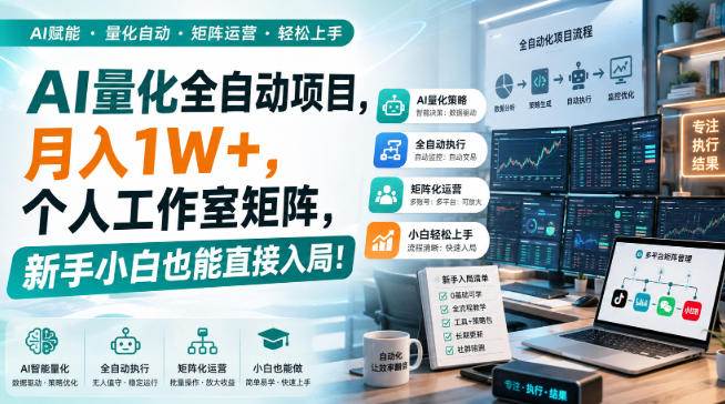 (20270期)AI黄金量化玩法,新手低成本入局的最佳跳板,月收益轻松万元!-智云网