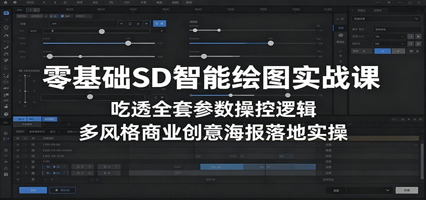 零基础SD智能绘图实战课:吃透全套参数操控逻辑,多风格商业创意海报落地实操-智云网