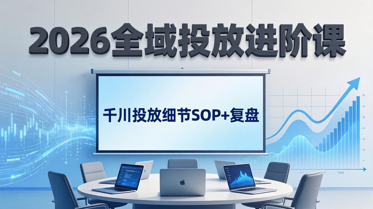 2026全域投放进阶课:杭州线下3天实战,千川投放细节SOP+复盘,撬动自然流量-智云网