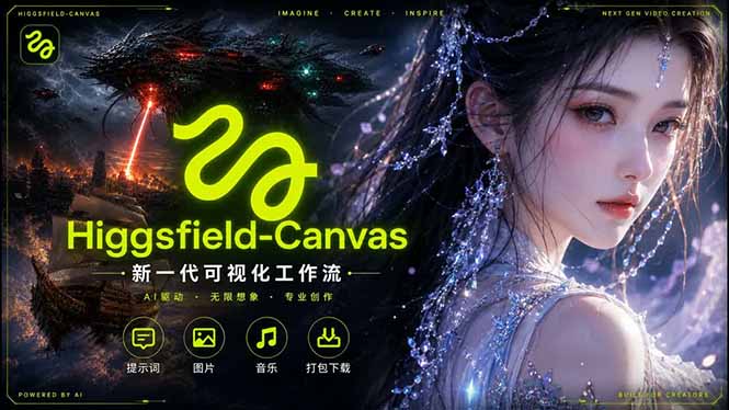 Higgsfield Canvas AI视频制作详解,节点式工作流搭建,重构新式视频创作完整教程-智云网