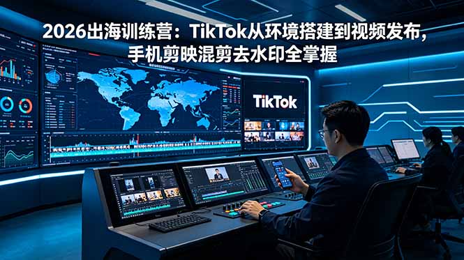 2026出海训练营：TikTok从环境搭建到视频发布，手机剪映混剪去水印全掌握-智云网