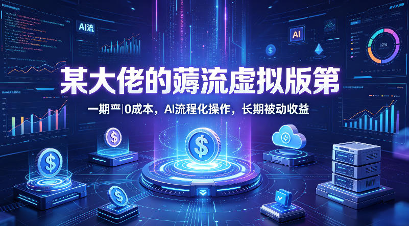 某大佬的薅流虚拟版第一期丨0成本,AI流程化操作,长期被动收益-智云网