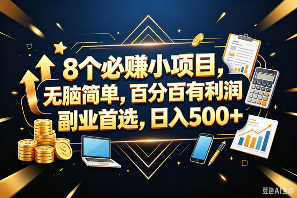 (18530期)9个必赚钱的小项目,百分百赚米,无脑简单,副业首选,日入399+-智云网