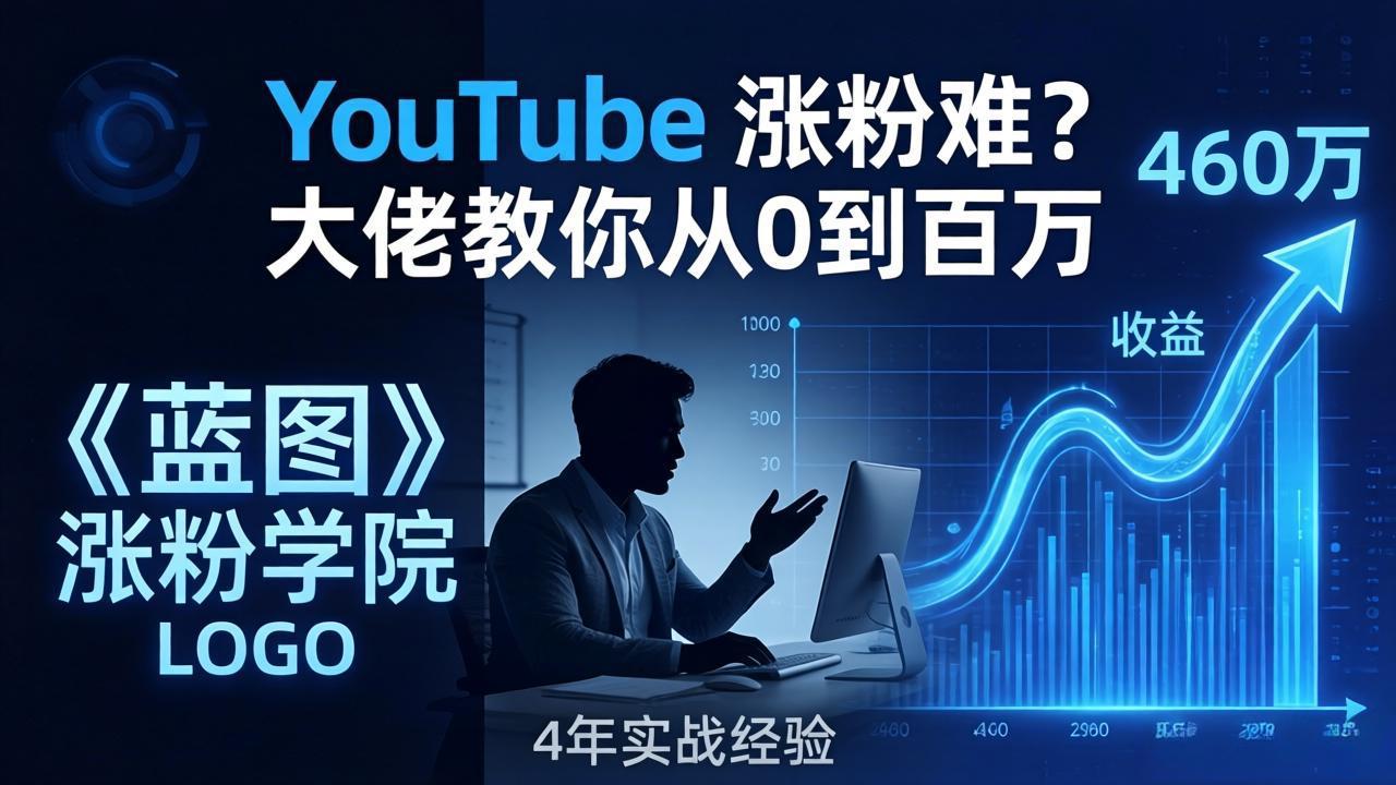 YouTube 涨粉难?《蓝图涨粉学院》:4 年赚 460 万的大佬教策略,从0到百万有路径!-智云网