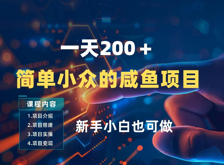 一天收入2张,一个简单小众的咸鱼项目,0门槛小白也能做-智云网