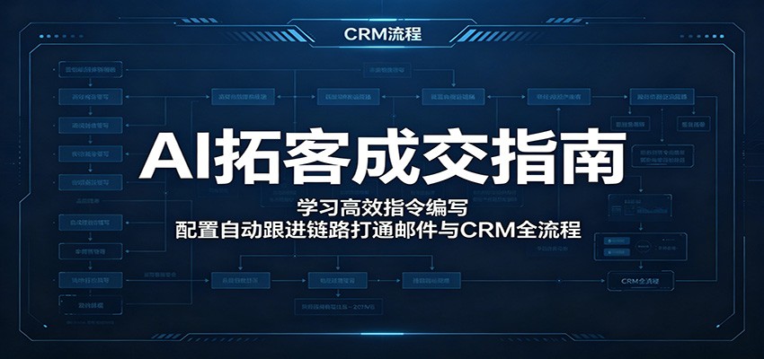 AI拓客成交指南:学习高效指令编写,配置自动跟进链路打通邮件与CRM全流程-智云网