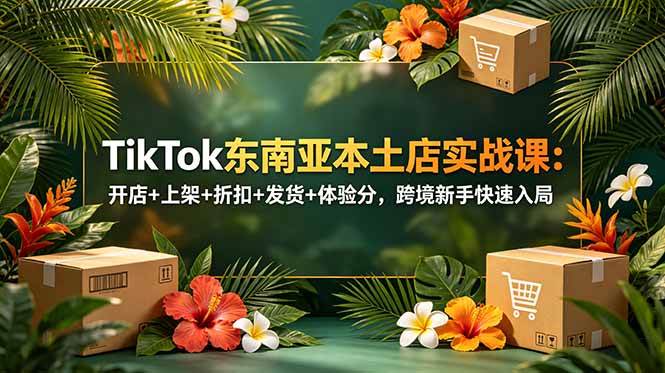 （18984期）TikTok东南亚本土店实战课：开店+上架+折扣+发货+体验分，跨境新手快速入局-智云网