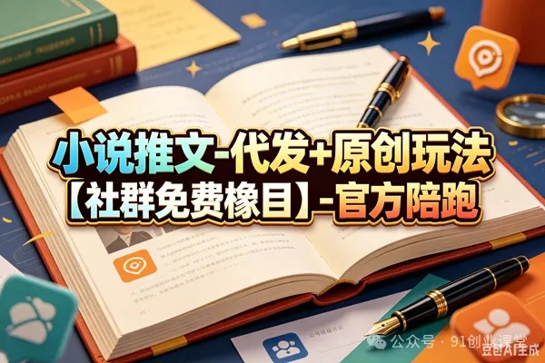 小说推文-代发+原创玩法【社群免费橡目】-官方陪跑-智云网
