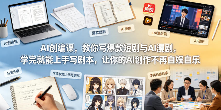 AI创编课,教你写爆款短剧与AI漫剧,学完就能上手写剧本,让你的AI创作不再自娱自乐(更新0521)-智云网