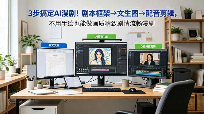 (18866期)3步搞定AI漫剧!剧本框架→文生图→配音剪辑,不用手绘也能做画质精致剧情流畅漫剧-智云网