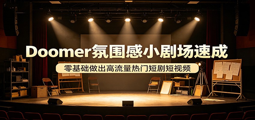 Doomer氛围感小剧场速成，零基础做出高流量热门短剧短视频-智云网