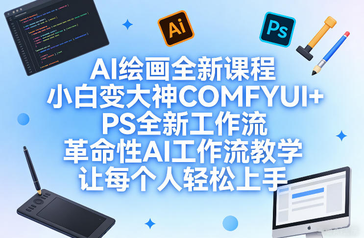 AI绘画全新课程,小白变大神COMFYUI+PS全新工作流,革命性AI工作流教学,让每个人轻松上手-智云网