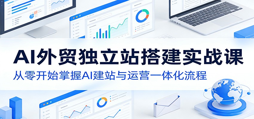 AI外贸独立站搭建实战课：从零开始掌握AI建站与运营一体化流程-智云网
