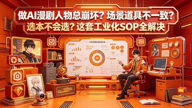 做AI漫剧人物总崩坏?场景道具不一致?选本不会选?这套工业化SOP全解决 (更新-智云网