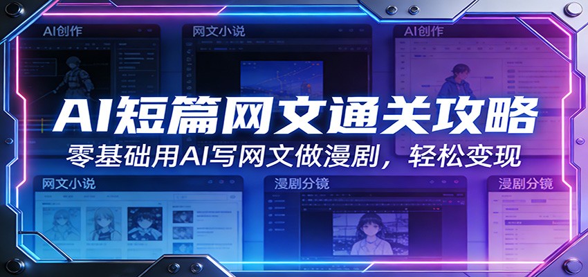 AI短篇网文通关攻略:零基础用AI写网文做漫剧,轻松变现-智云网