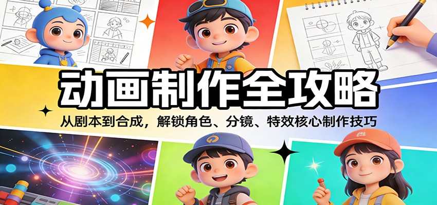 动画制作全攻略：从剧本到合成，解锁角色、分镜、特效核心制作技巧-智云网