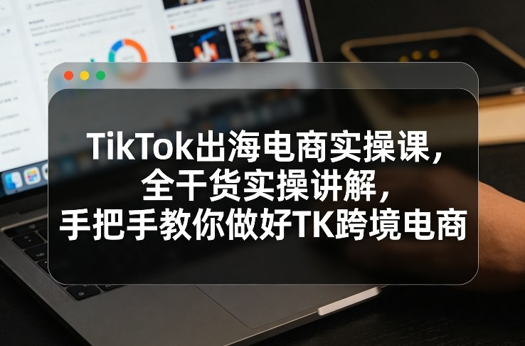 TikTok出海电商实操课,全干货实操讲解,手把手教你做好TK跨境电商-智云网