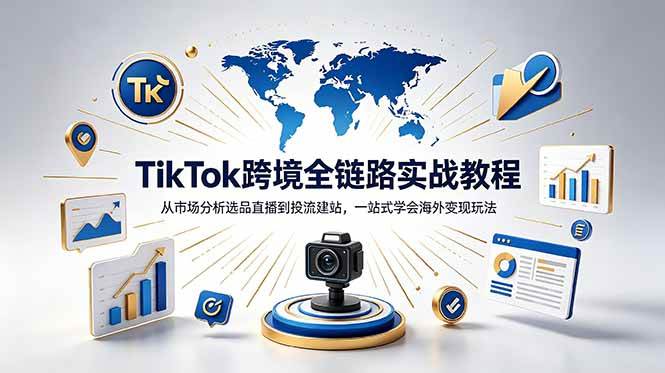 (18805期)TikTok+独立站跨境基础全套教程,拆解平台盈利逻辑,新手从零跑通变现全流程-智云网
