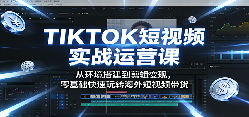 TIKTOK短视频实战运营课：从环境搭建到剪辑变现，零基础快速玩转海外短视频带货-智云网