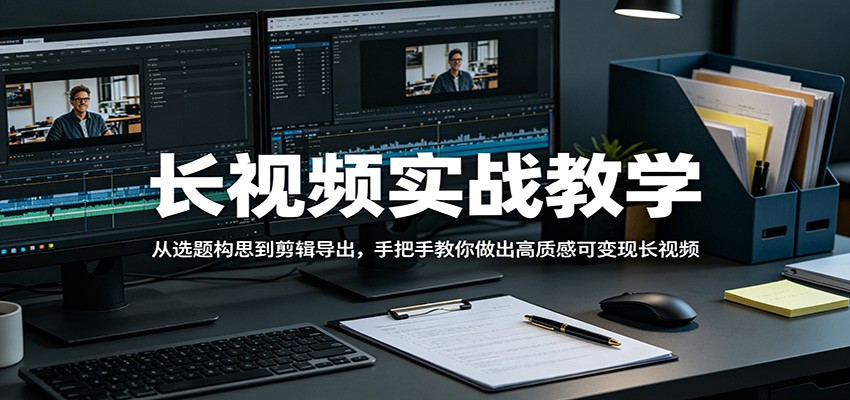 长视频实战教学，从选题构思到剪辑导出，手把手教你做出高质感可变现长视频-智云网