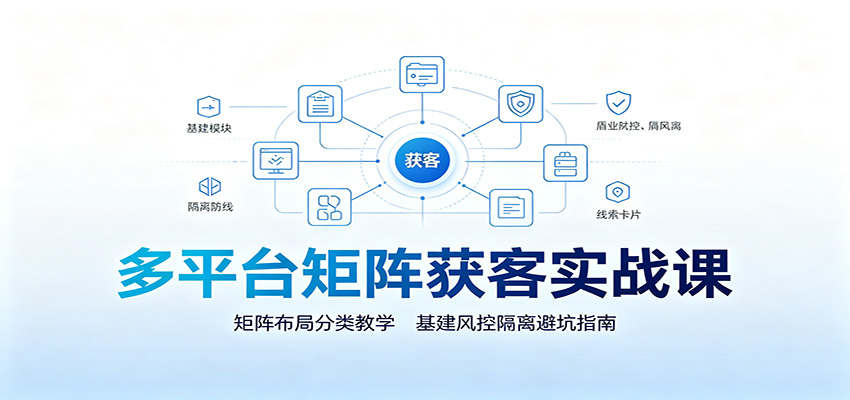 多平台矩阵获客实战课：矩阵布局分类教学，基建风控隔离避坑指南-智云网