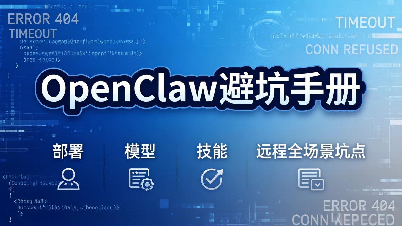 OpenClaw避坑手册:部署+模型+技能+远程全场景坑点,一次性给你说全,少走弯路-智云网