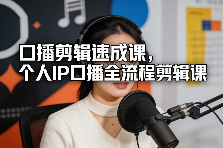 口播剪辑速成课，个人IP口播全流程剪辑课-智云网