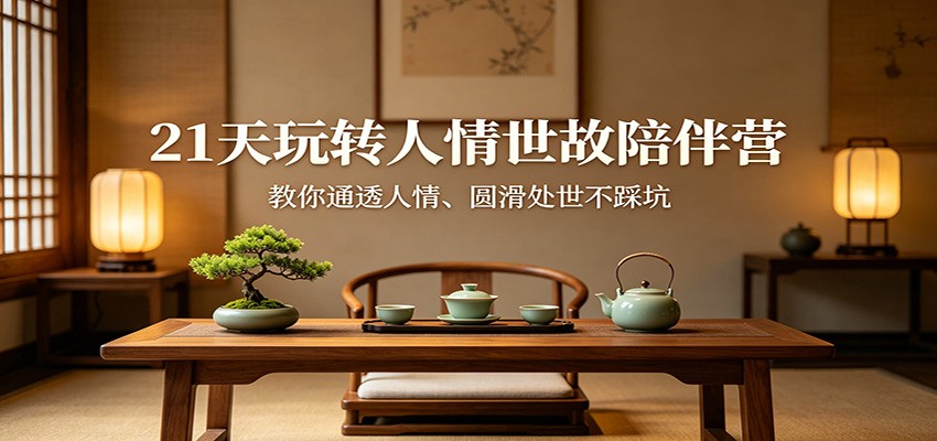 21天玩转人情世故陪伴营：教你通透人情、圆滑处世不踩坑-智云网