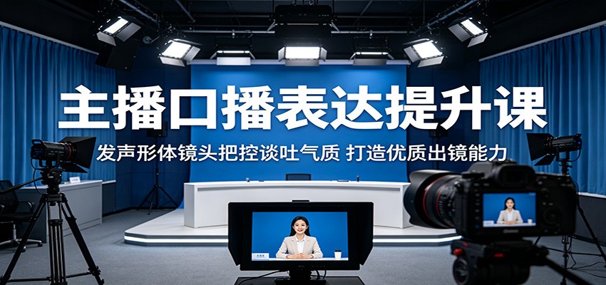 主播口播表达提升课:发声形体镜头把控谈吐气质,打造优质出镜能力-智云网
