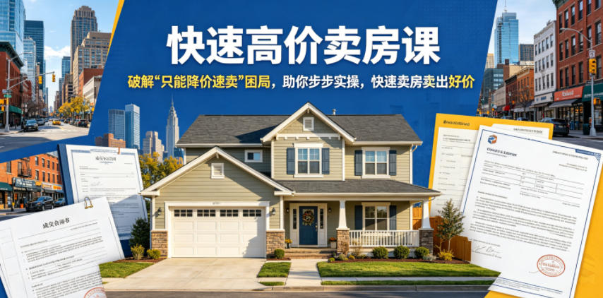 快速高价卖房课,破解“只能降价速卖”困局,助你步步实操,快速卖房卖出好价(更新2026)-智云网