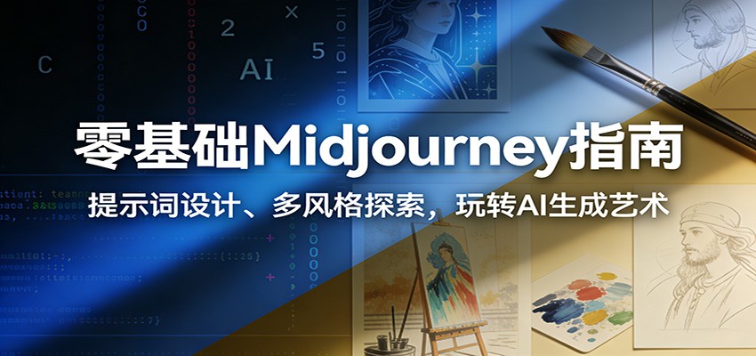 零基础Midjourney指南：提示词设计、多风格探索，玩转AI生成艺术-智云网