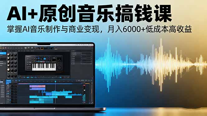 AI+原创音乐搞钱课:掌握AI音乐制作与商业变现,月入6000+低成本高收益-智云网