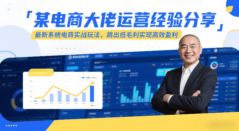 某电商大佬运营经验分享,最新系统电商实战玩法,跳出低毛利实现高效盈利(更新)-智云网