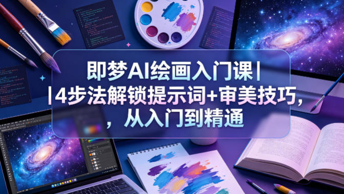 即梦AI绘画入门课|4步法解锁提示词+审美技巧,从入门到精通 即梦AI绘画入门课|4步法解锁提示词+审美技巧,从入门到精通