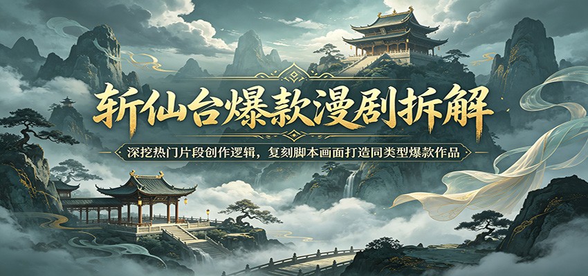 斩仙台爆款漫剧拆解:深挖热门片段创作逻辑,复刻脚本画面打造同类型爆款作品-智云网